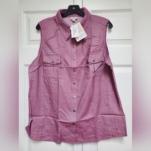 LuLaRoe Roxanne Snap Front Top